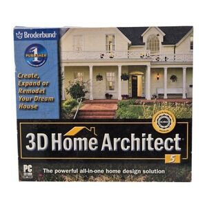 Vintage‎ Broderbund 3D Home Architect 5 PC CD-ROM Home Design Software Tested